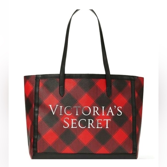 Victoria's Secret Handbags - Victoria’s Secret red plaid tote